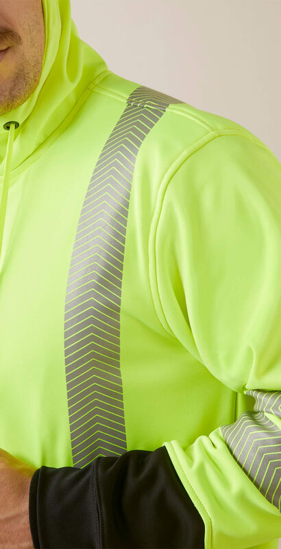 Rebar WorkTek Hi-Vis Full Zip Hoodie 01